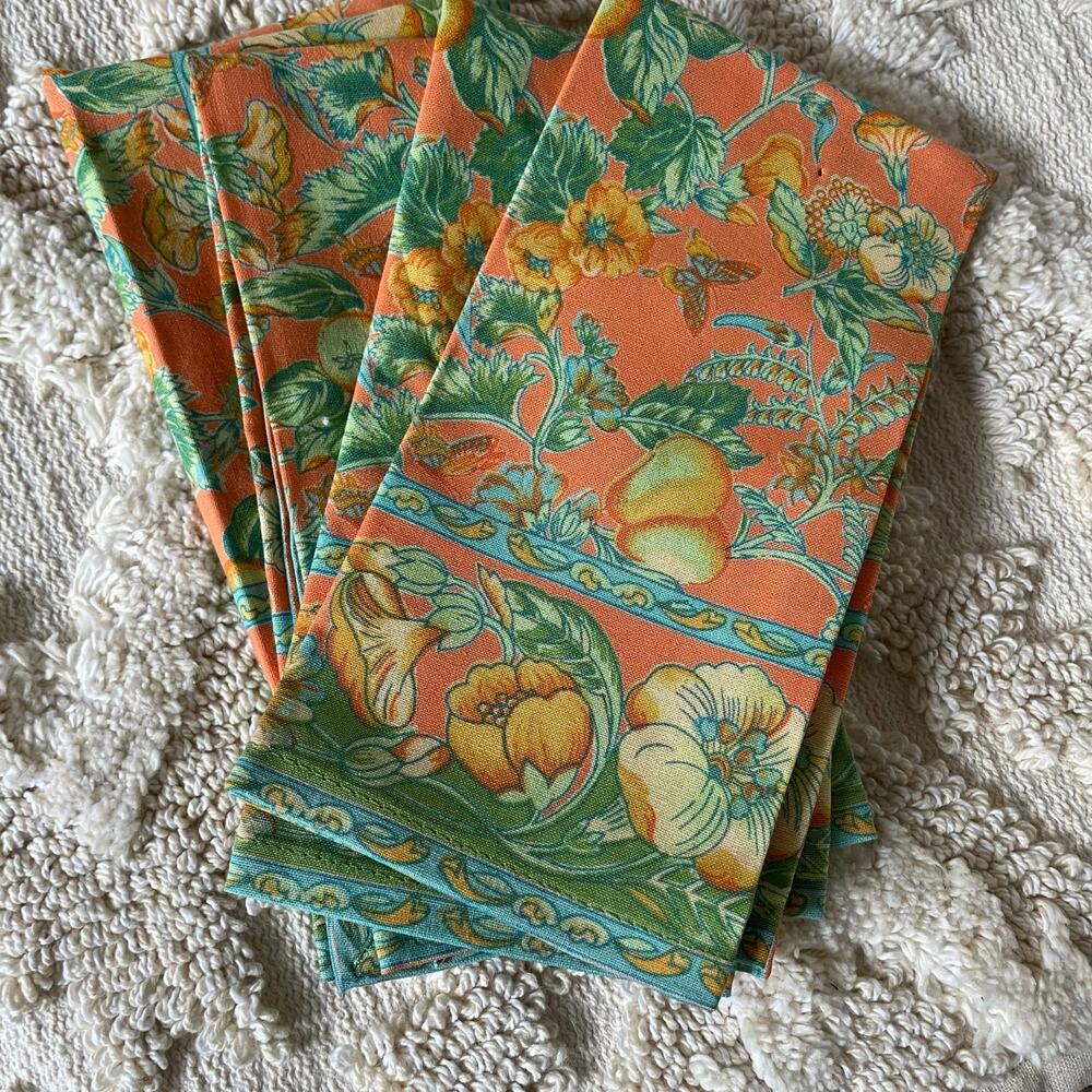 Vintage April Cornell Cotton Napkin Set of 4 Cotton Danika